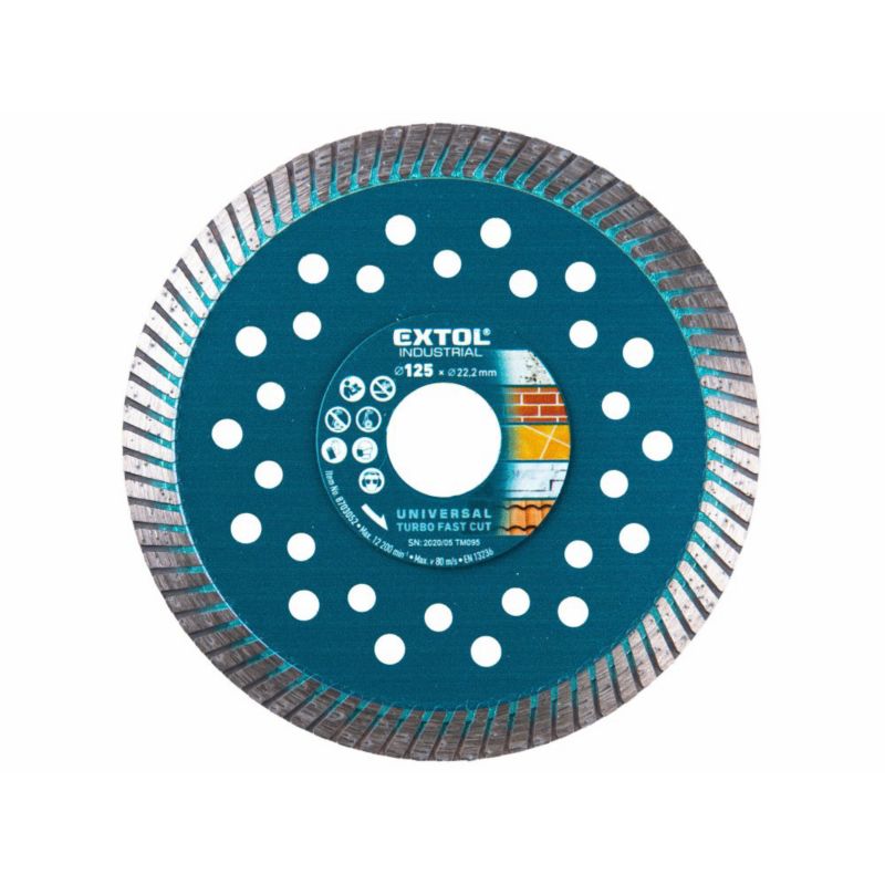 Tarcza Extol diamentowa turbo 125mm do cięcia żelbetu betonu kostki krawężników 1 szt