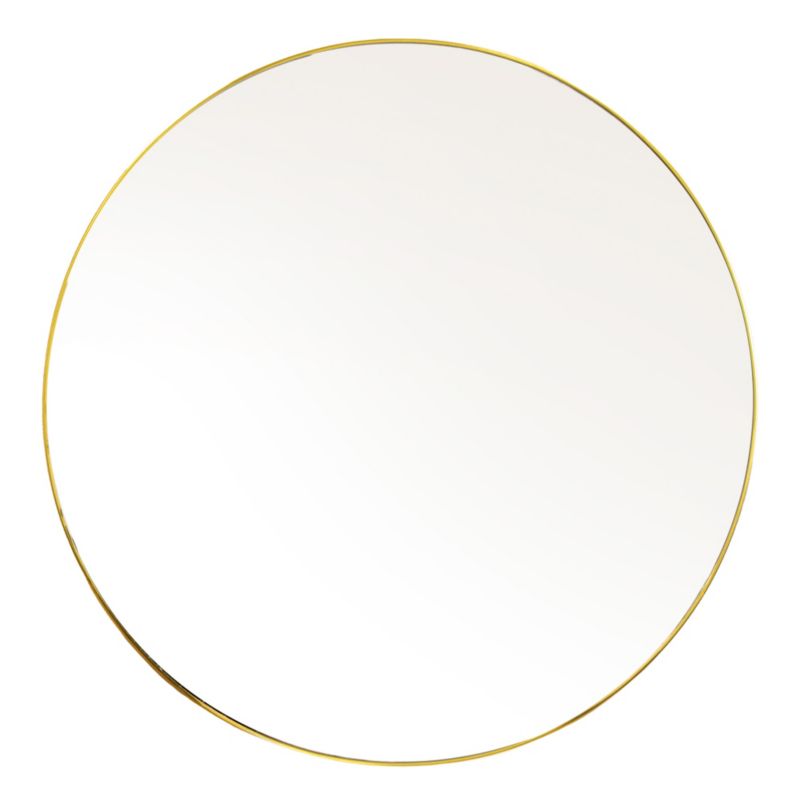 Lustro EDANTI Okrągłe Ścienne Loft Metalowa Rama Złote 55 cm 1 szt.