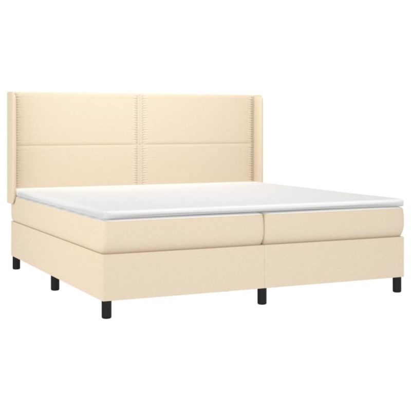 Łóżko kontynentalne WaszeMeble 200x200 cm kremowe WM-3138266 1 szt.