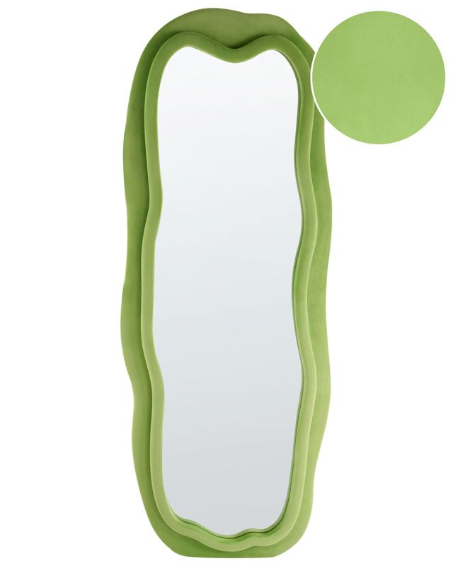 Lustro ścienne Beaune 56 cm 160 cm Welur Zielony 1 szt.