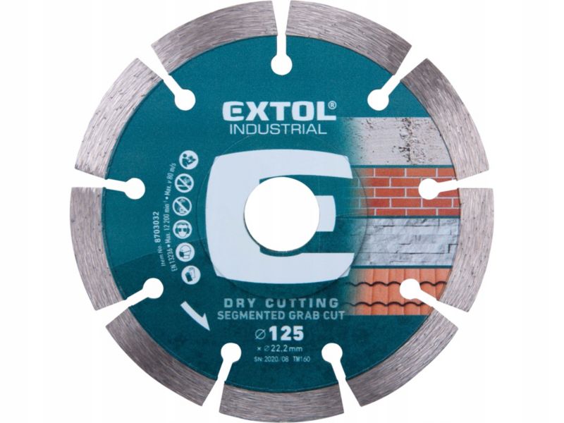 Tarcza Extol diamentowa segment do cięcia betonu kostki 125mm na sucho i mokro 1 szt