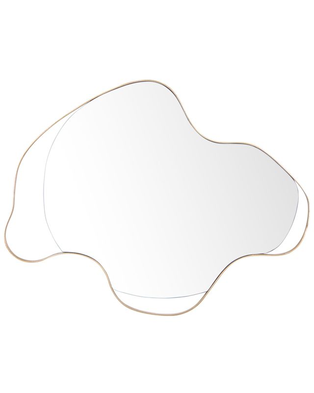 Lustro ścienne Melun 77 cm 59 cm Metal Złoty 1 szt.