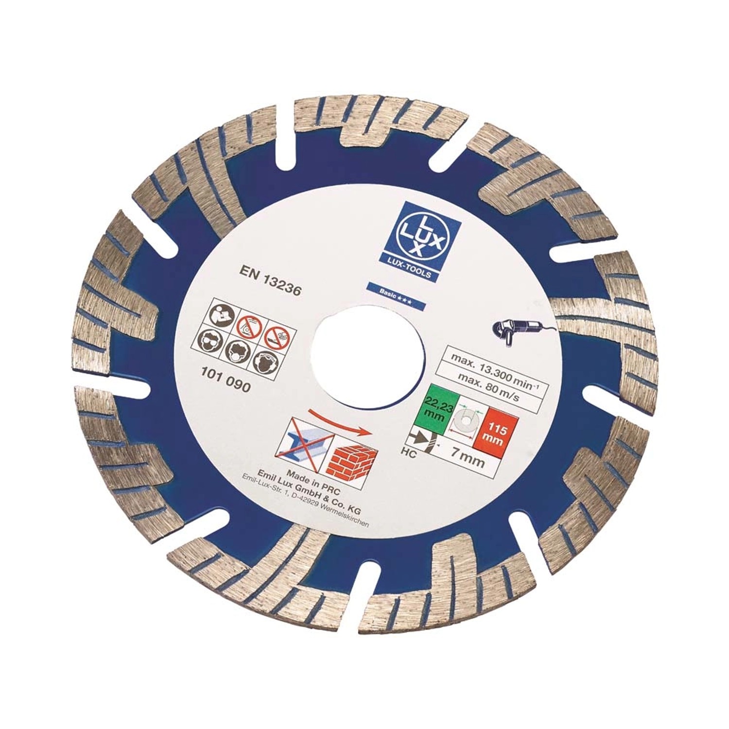 Tarcza diamentowa LUX 115 mm Turbo