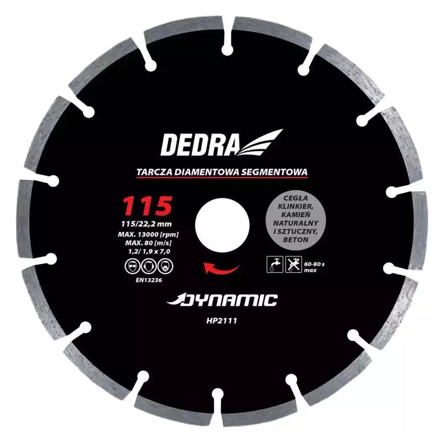 Dedra Tarcza diamentowa Segment 125x22,2 mm