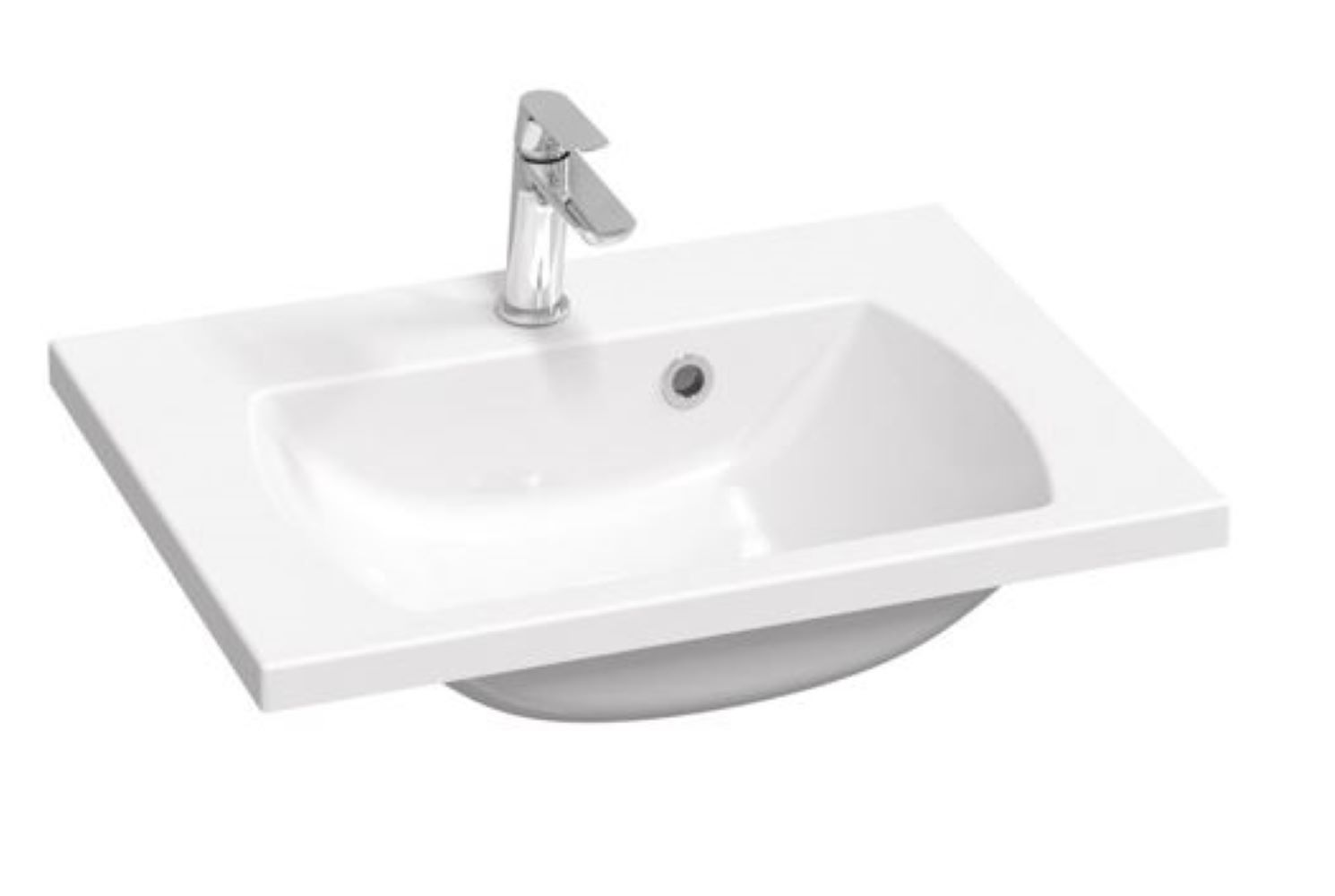 Darmowa Dostawa - Umywalka 60x45 cm prostokątna meblowa biała Ravak Classic II XJX01160003