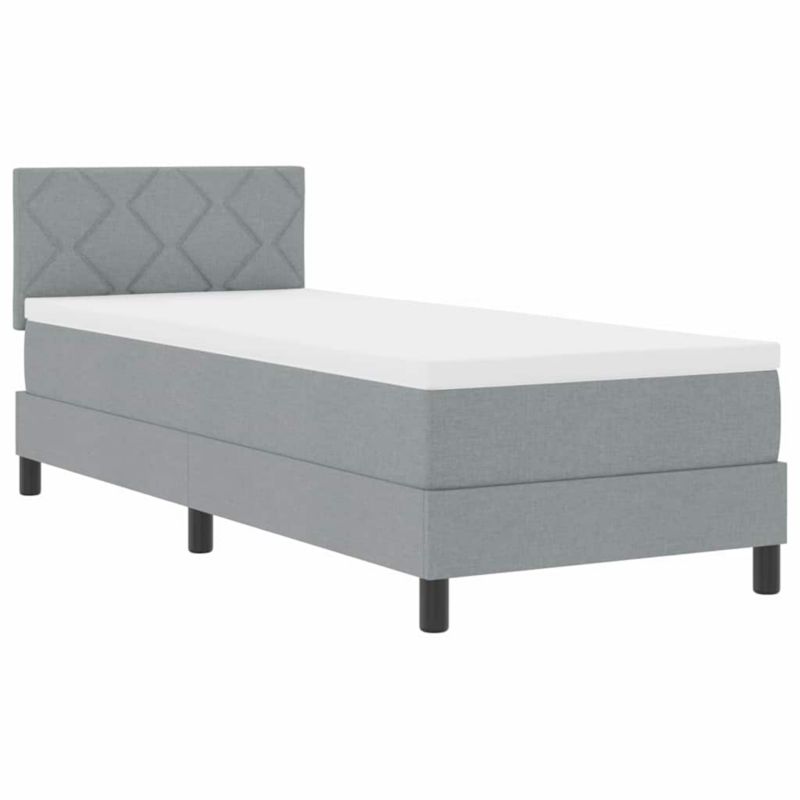Łóżko z materacem WaszeMeble 80x200 cm jasnoszary WM-3338720 1 szt.