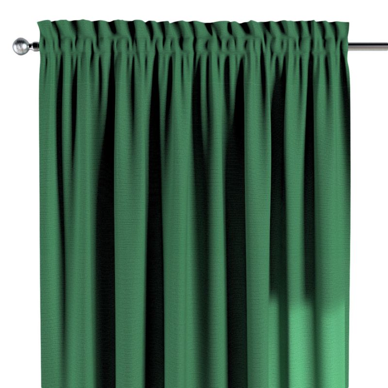 Zasłona na kanale z grzywką 1 szt. 130 x 260 cm Dekoria butelkowa zieleń 1 szt.