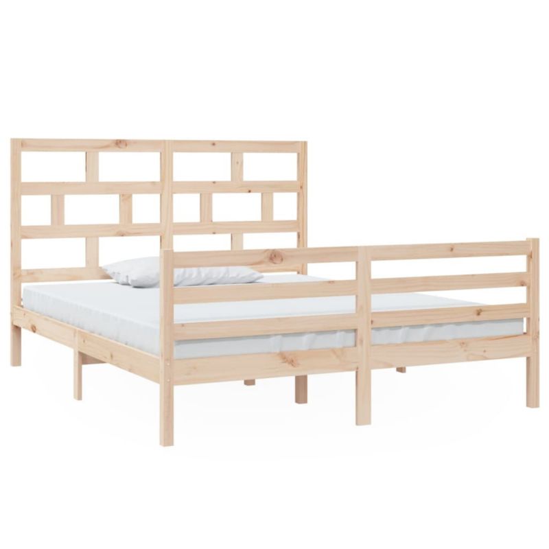 Łóżko drewniane WaszeMeble 160x200 cm brązowe WM-3101293 1 szt.