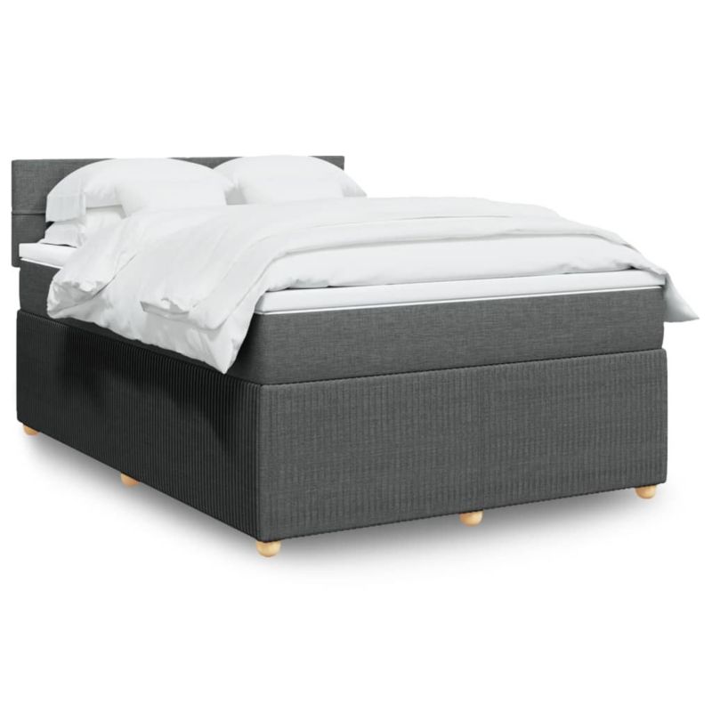 Łóżko kontynentalne WaszeMeble 140x190 cm ciemnoszara WM-3289752 1 szt.