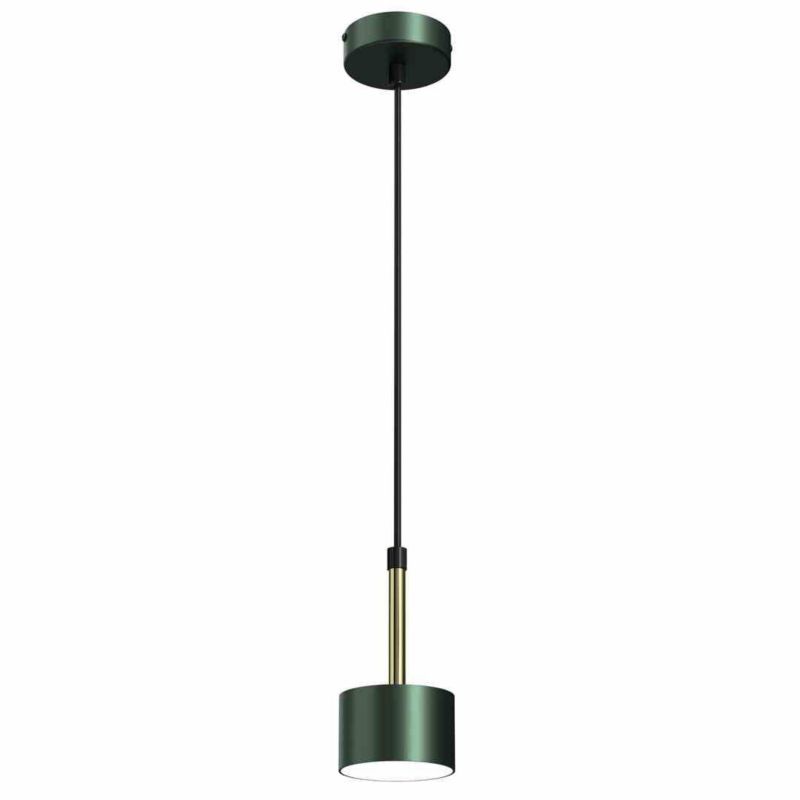 Lampa sufitowa wisząca Milagro Arena 7663 zielona mosiężna szerokość 8 cm 1xGX53 x 40W 1 szt.