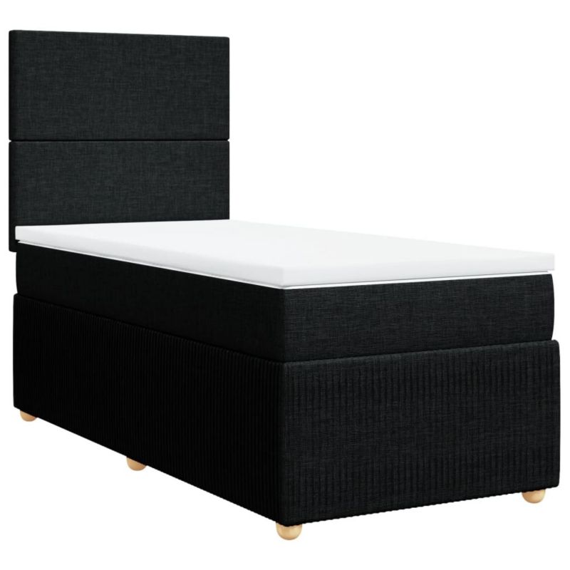 Łóżko kontynentalne WaszeMeble 90x200 cm czarne WM-3291934 1 szt.