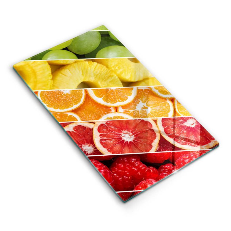 Szklana deska do krojenia Wallfluent 30x52 cm Kolorowe owoce 1 szt.