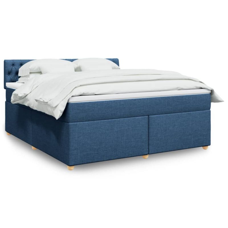 Łóżko z materacem WaszeMeble 180x200 cm niebieski WM-3286772 1 szt.