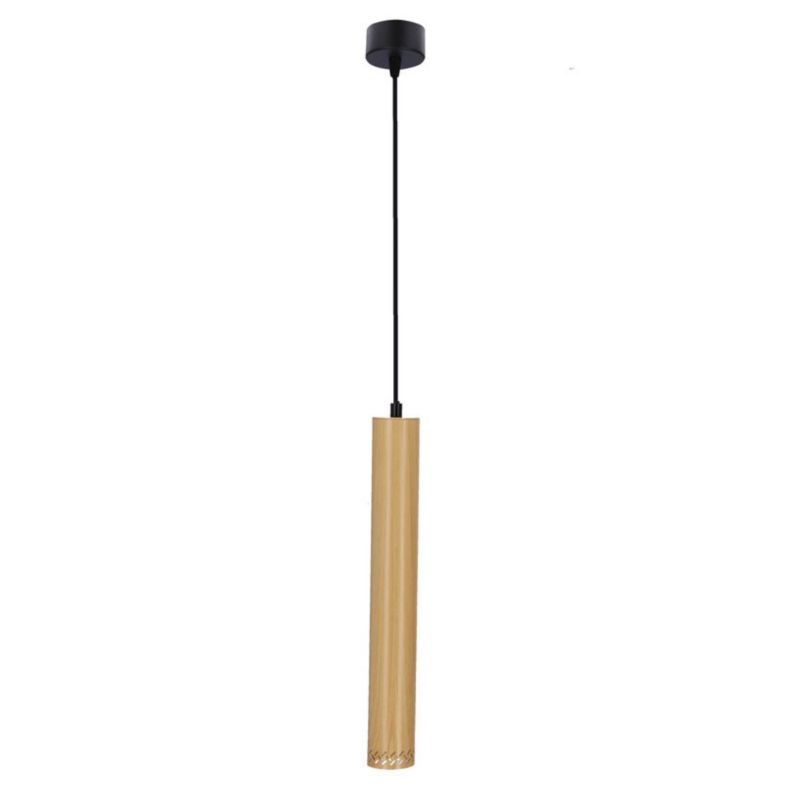 Lampa sufitowa Candellux Tubo czarna-jasne drewno wym: 90 x 7 x 7 cm 1xGU10 x 25W 1 szt.