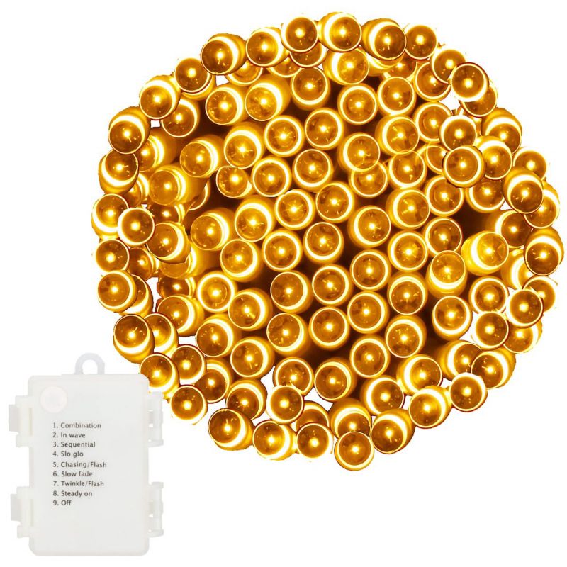 Lampki choinkowe Springos 120 Led biały ciepły z programatorem na baterie 1 szt.