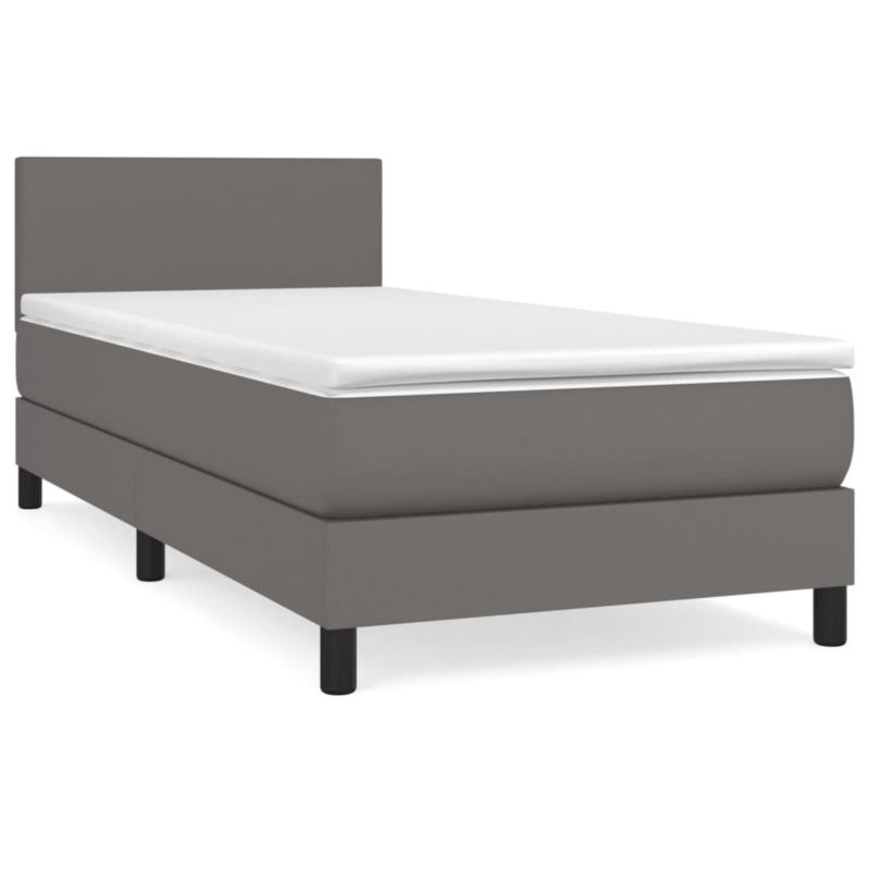 Łóżko kontynentalne WaszeMeble 100x200 cm szare WM-3140991 1 szt.