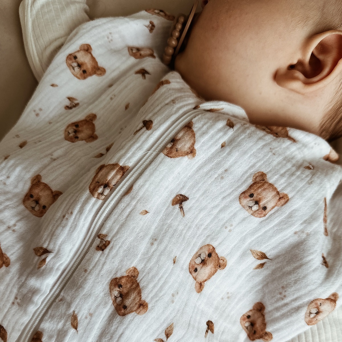 Śpiworek do spania muślinowy premium Teddy IF