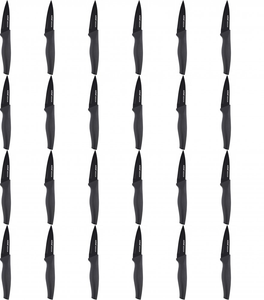 24x Nóż kuchenny Altom Design, 19.5cm, czarny