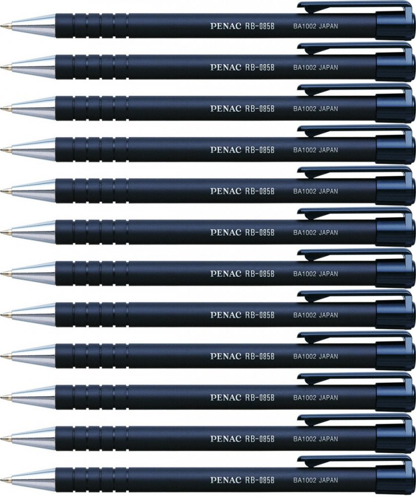 12x Długopis automatyczny Penac, RB085, 0.7mm, czarny