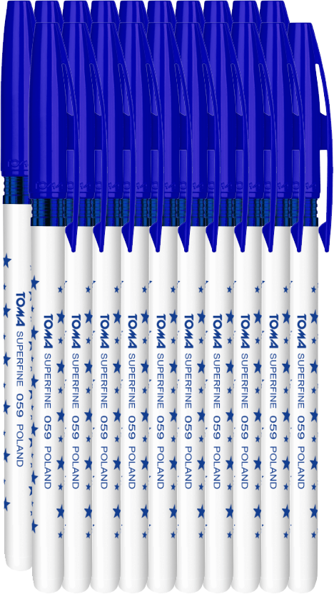 20x Długopis Toma, Superfine 059, 0.5mm, niebieski