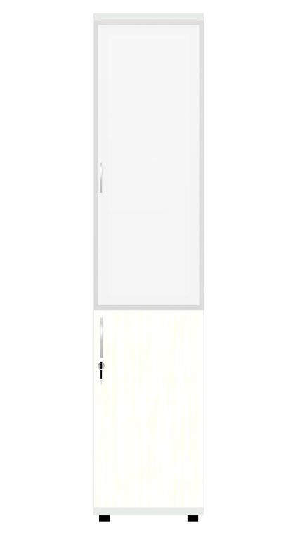 HEBE TS532 regał z witryną 40,2x40x184,1h (Kolor korpusu: Szary Platynowy)