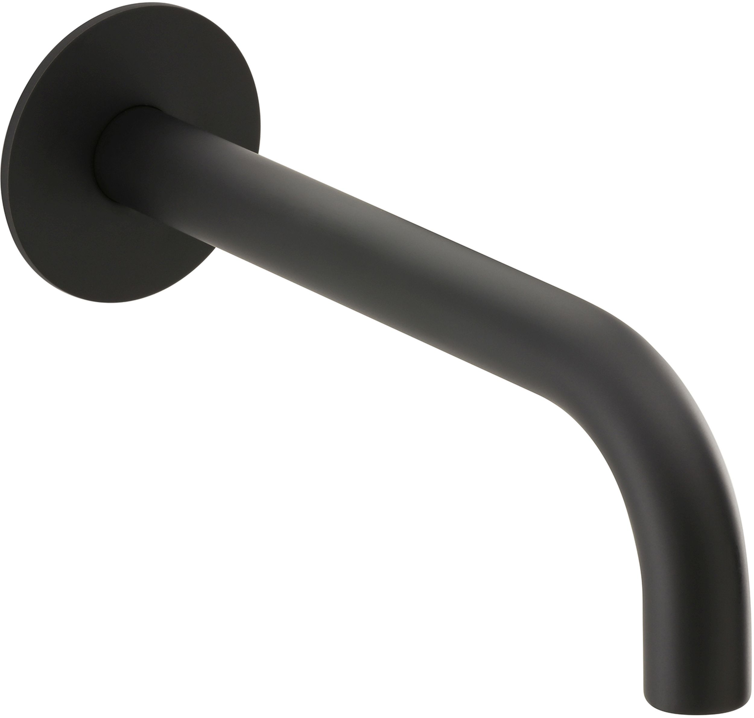 Herzbach Deep Black wylewka wannowa ścienna czarny mat 23.451400.1.12