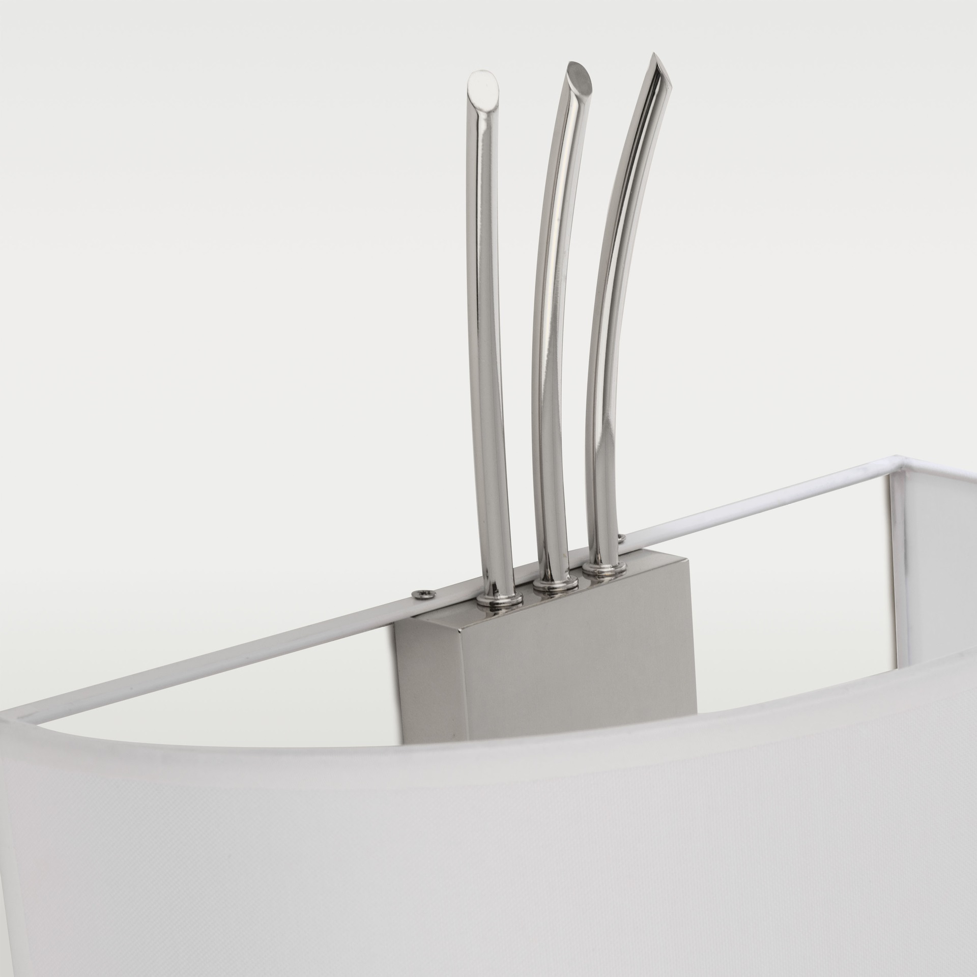 CosmoLight Las Vegas kinkiet 3x40 W biały-nikiel W03711NI-WH