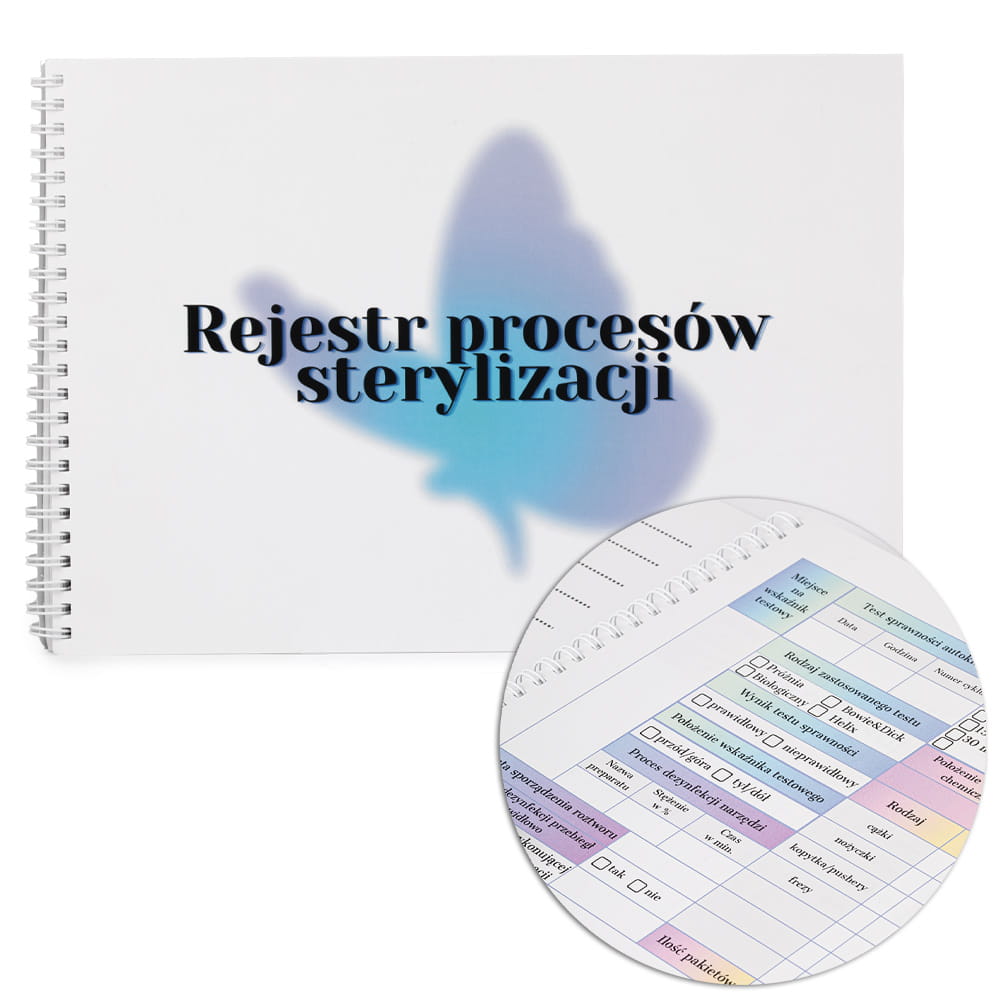 Rejestr procesów sterylizacji by Ewelina Staszak - praktyczna książka procedur 244 strony