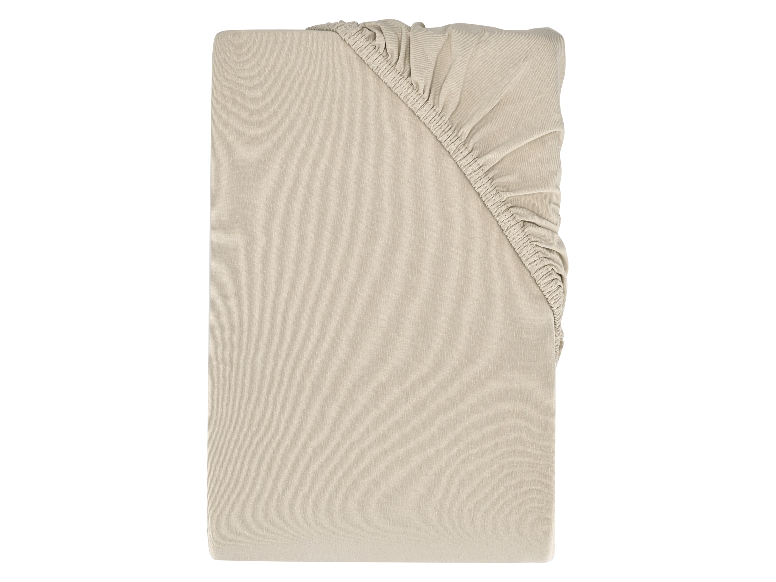 Livarno home Prześcieradło z dżerseju z gumką bi-elastic, 180-200 x 200 cm Beżowy