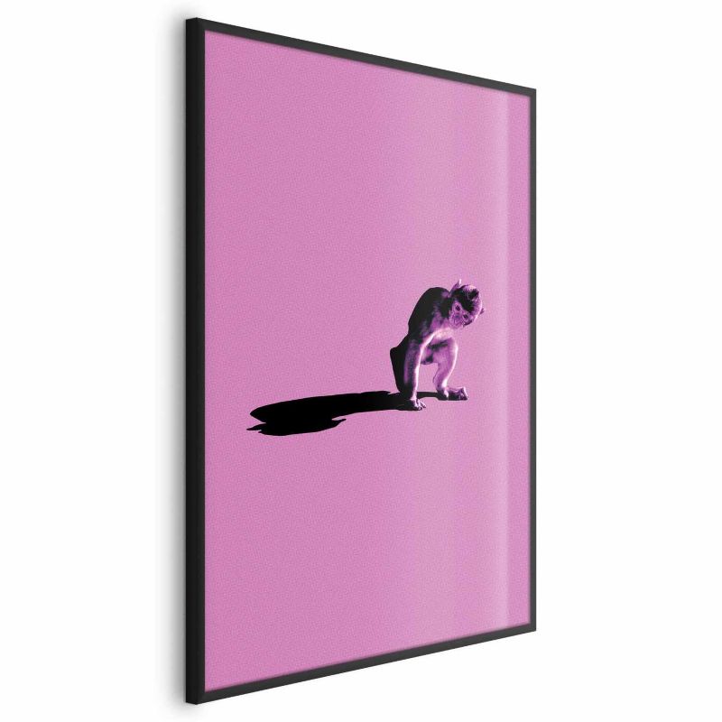 Plakat Artgeist Mała małpka 40x60 cm z ramą czarną 1 szt
