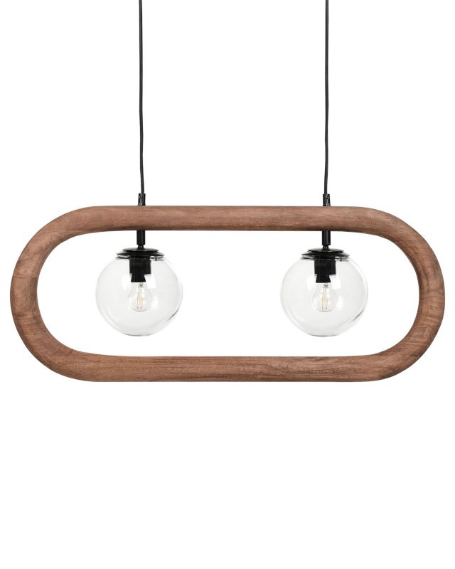 Lampa wisząca Ayensu Ciemne drewno 1 szt.