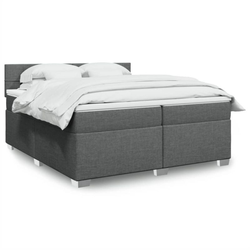 Łóżko kontynentalne WaszeMeble 200x200 cm ciemnoszara WM-3288296 1 szt.