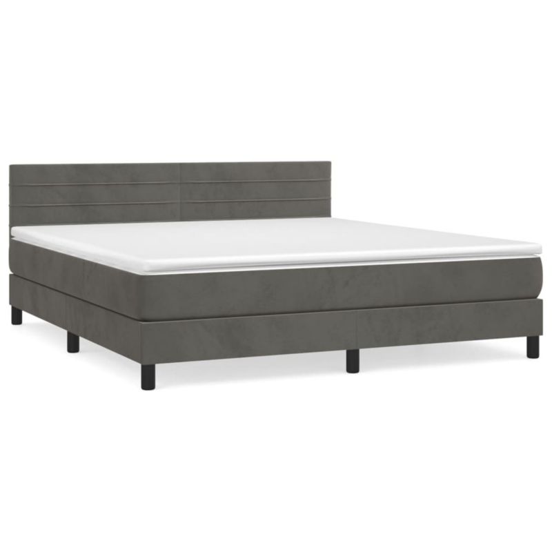 Łóżko kontynentalne WaszeMeble 160x200 cm ciemnoszare WM-3141372 1 szt.
