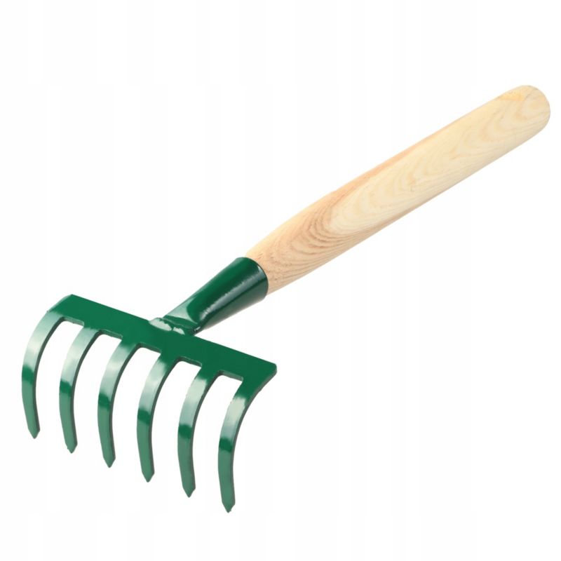 Grabki KADAX metalowe Ogrodowe Grabie 6-Zębne Trzonek 1szt.