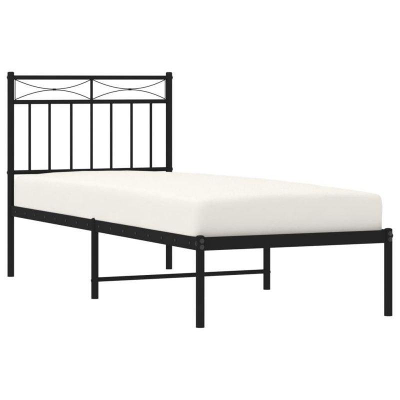 Łóżko metalowe WaszeMeble 75x190 cm czarna WM-373681 1 szt.