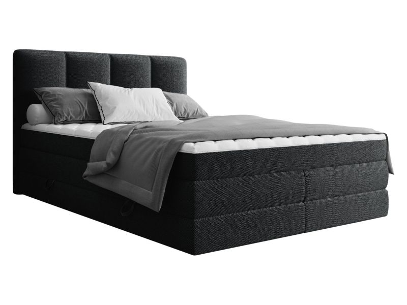 Łóżko kontynentalne MIRJAN 24 Point 180x200 czarny 1 szt.