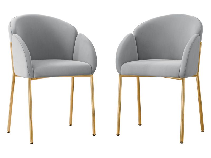 Komplet dwóch nowoczesnych krzeseł MIRJAN 24 Muz DC-1257/GL szary 2 szt.