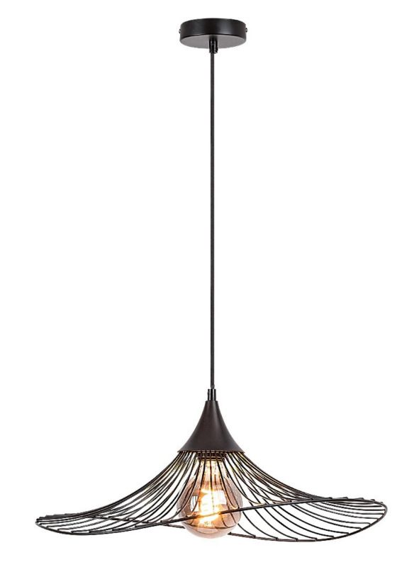 Lampa wisząca Rabalux Sombero 0049 czarna kapelusz 1xE27 x 60W 1 szt.
