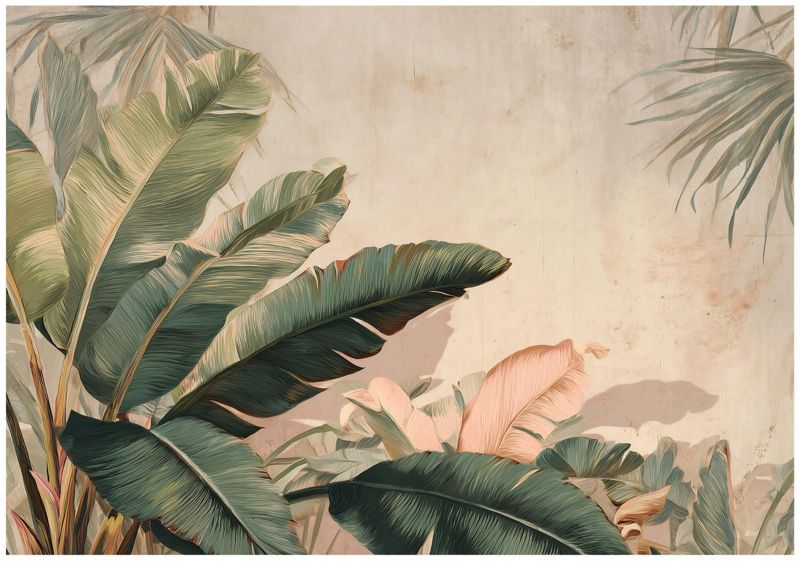 Fototapeta WALLARENA Do Sypialni Salonu Na Flizelinie Liście Beton Dżungla Zielony 400x280 cm 16125VX8 1 szt.