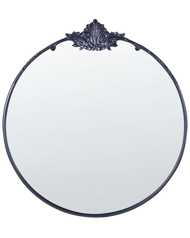 Lustro ścienne Sommant 67 cm 76 cm Metal Czarny 1 szt.