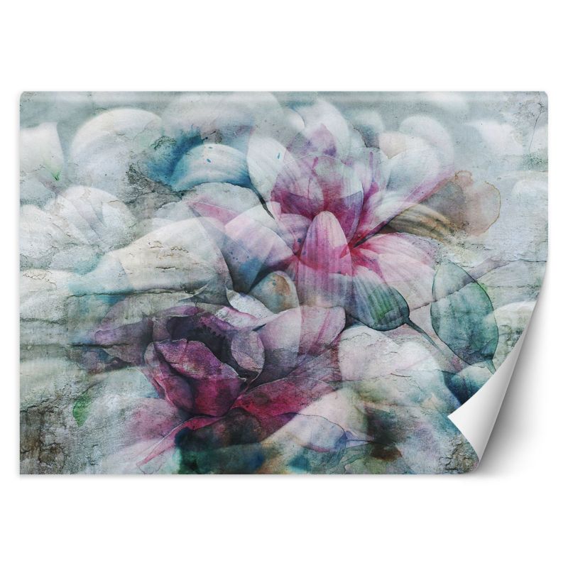 Fototapeta Feeby Liście pastelowe abstrakcja akwarela beton 450x315 1 szt