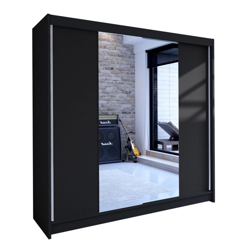 Szafa MIRJAN 24 z drzwiami przesuwnymi Talin II czarny 1 szt.