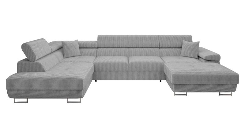 Narożnik MIRJAN 24 Torezio Bis Sztruks lewy jasny szary 1 szt.