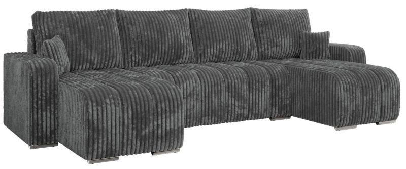 Narożnik MKS Meble KIRASSO U uniwersalny Szary sztruks 1szt.