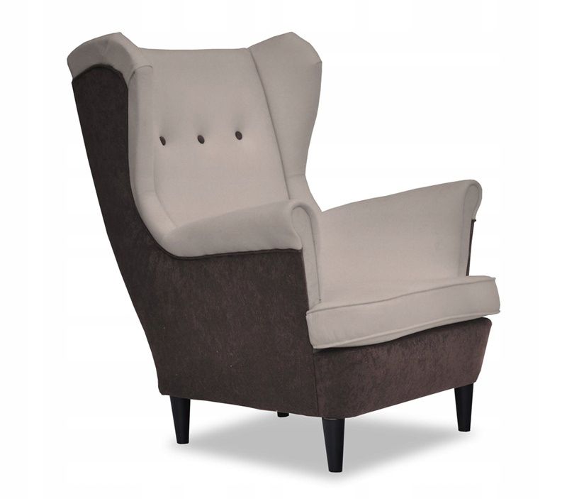 Fotel uszak do salonu Family Meble ARI DUO bezowo beżowy 1szt