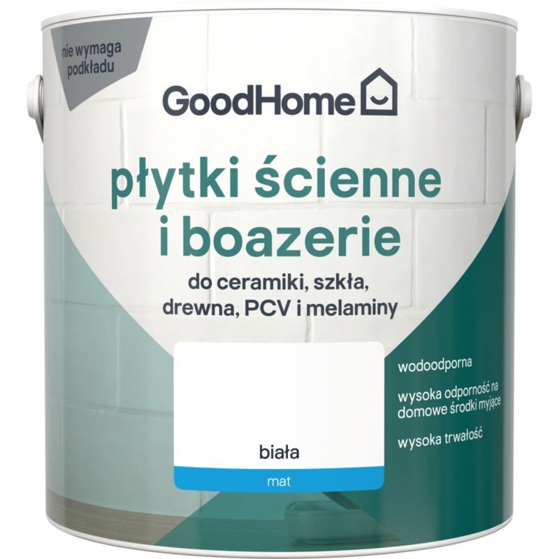 Farba renowacyjna do płytek GoodHome Reno biały mat 2 l