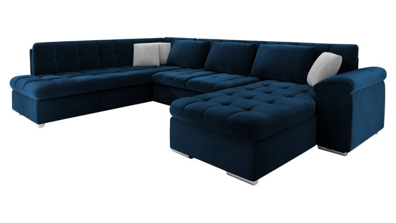 Narożnik MIRJAN 24 rozkładany Niko Bis prawy ciemny szafir/jasny szary 1 szt.