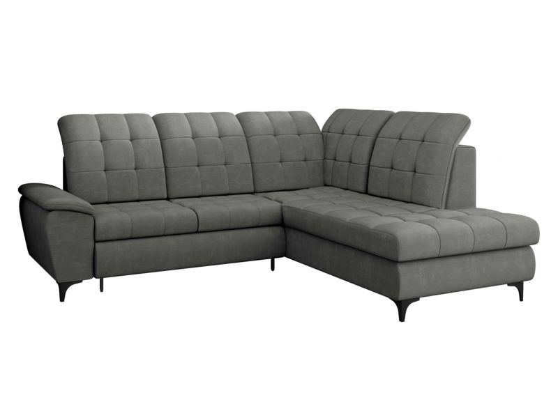 Narożnik MIRJAN 24 pokojowy Forest prawy plusz stalowy szary prawy 1 szt.