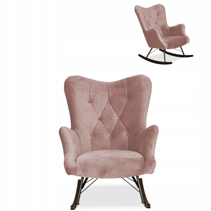 Fotel uszak do salonu bujany Family Meble Luna liliowy róż 1szt