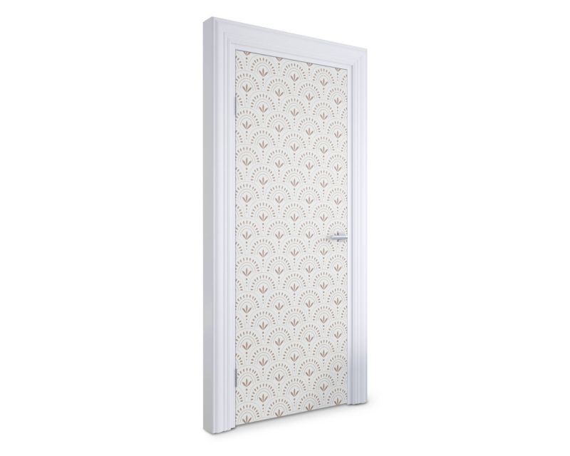 Naklejka na drzwi Wallfluent 75x205 cm Geometryczny wzór kwiatowy 1 szt.